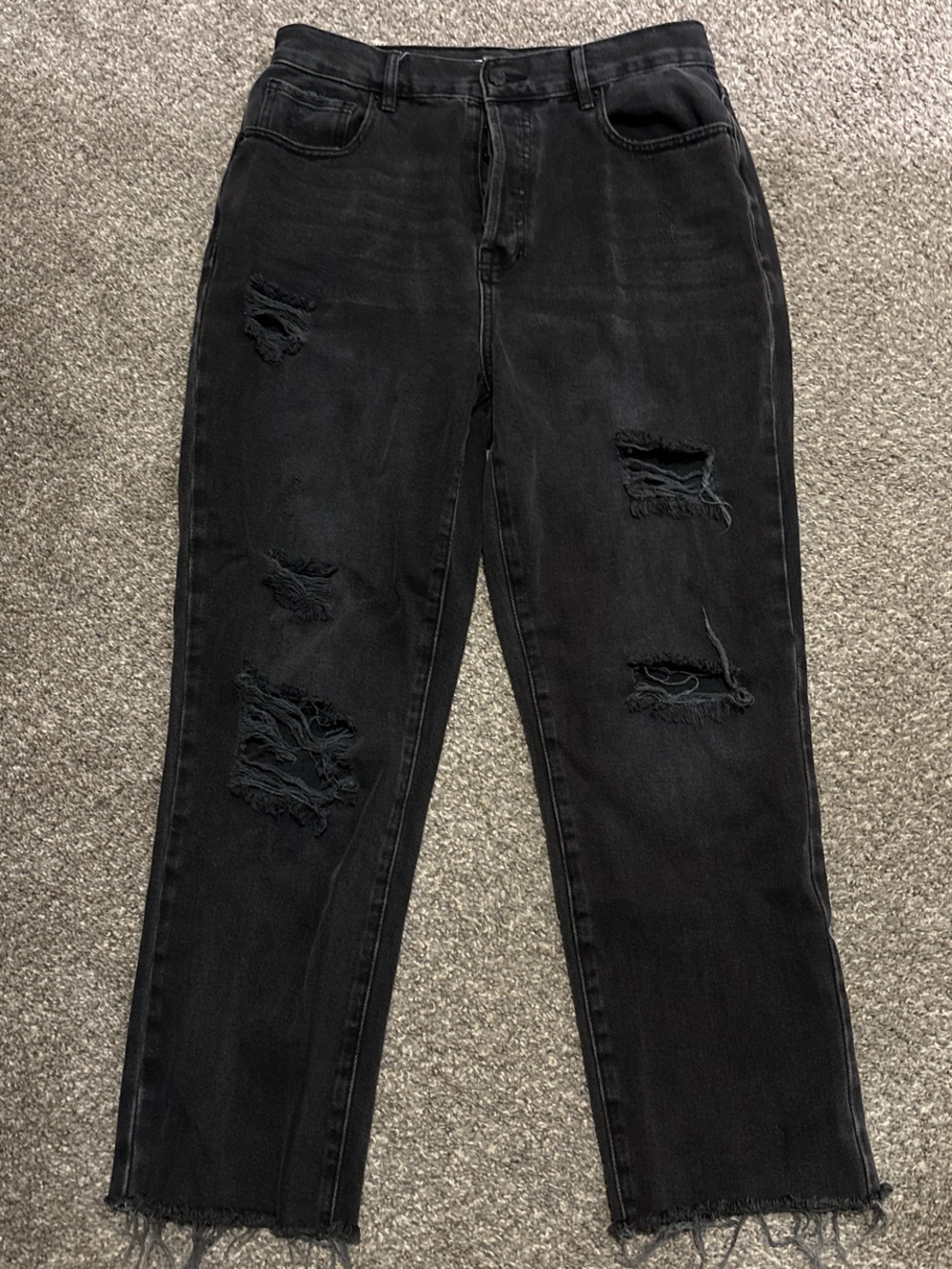 PacSun Black High-Rise Distressed Jeans